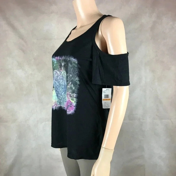 Jessica Simpson Cold-Shoulder Elephant Print Tee NWT Small - Picture 5 of 10